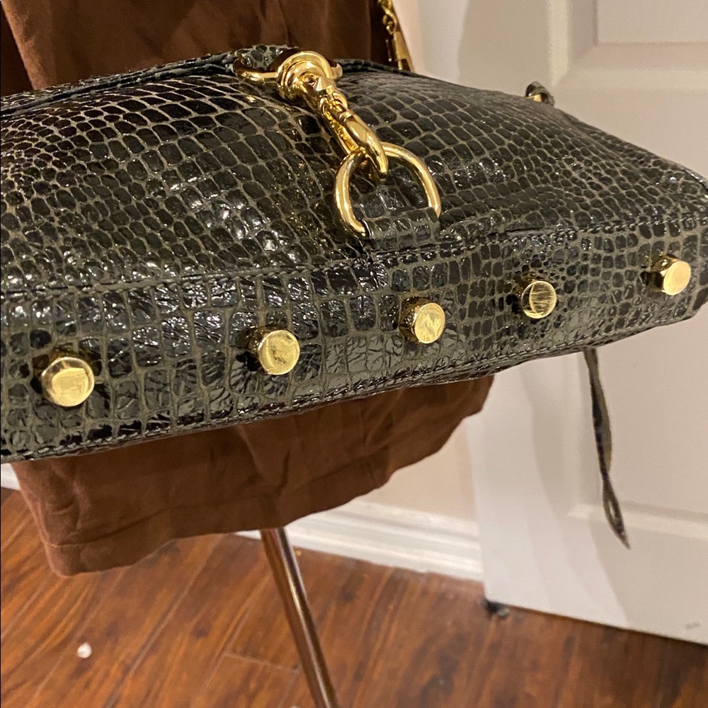 Ok Elegant Rebecca Minkoff Black Crocodile Pattern Women's Bag - Picture 5 of 10